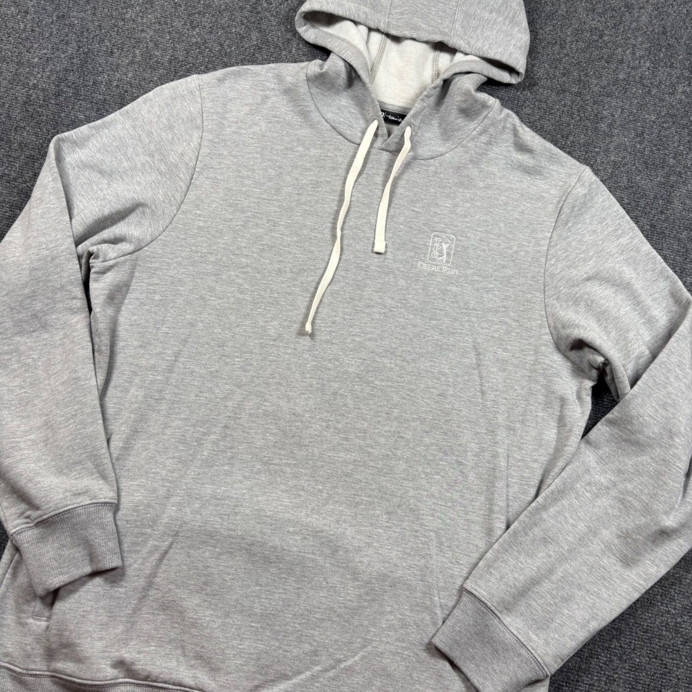 TravisMathew Hoodie Men XL Gray TPC Deere Run Golf Pullover Modal Blend